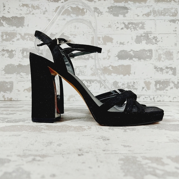 NEW Franco Sarto Womens Damalis Faux Leather Open Toe Heels Shoes C177 - Picture 5 of 13